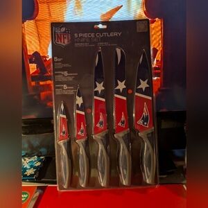 NFL NE Patriots 5-Piece Cutlery Knife Set